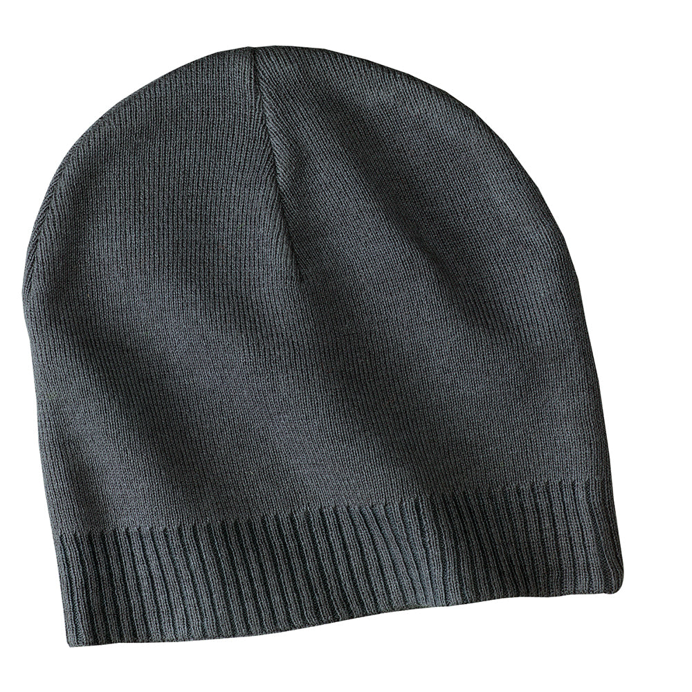 Port Authority 100% Cotton Embroidered Beanie - Graphite Grey