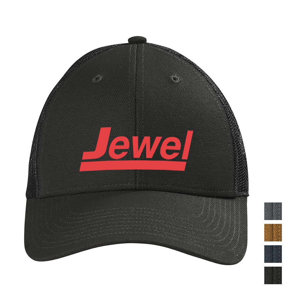 CornerStone Canvas Mesh Back Embroidered Cap - Navy Blue