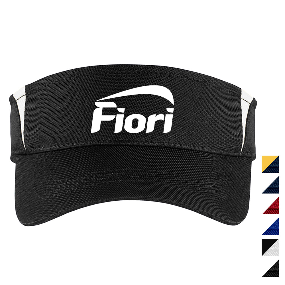 Sport-Tek Dry Zone Colorblock Embroidered Visor - White/Black