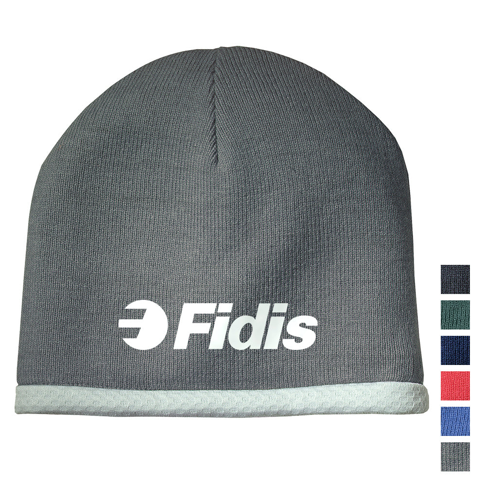 Sport-Tek Performance Knit Embroidered Cap - Athletic Grey Heather