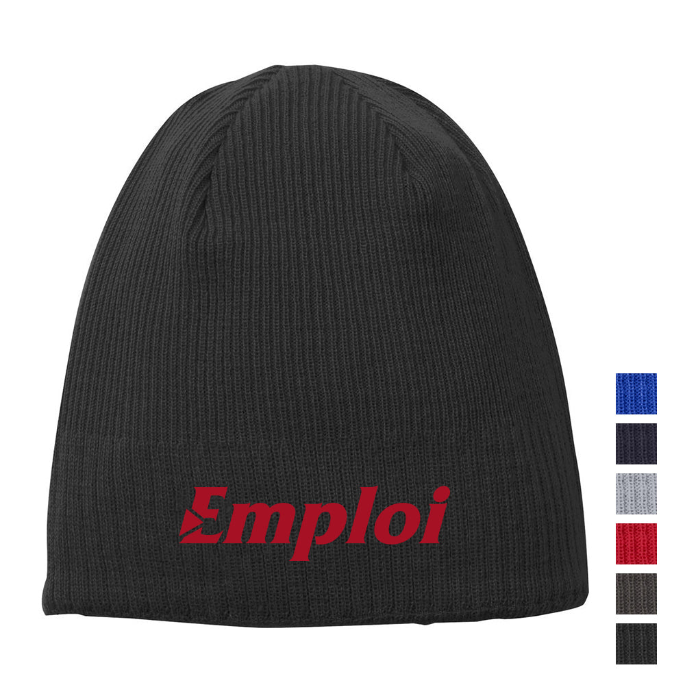 New Era Knit Embroidered Beanie - Black