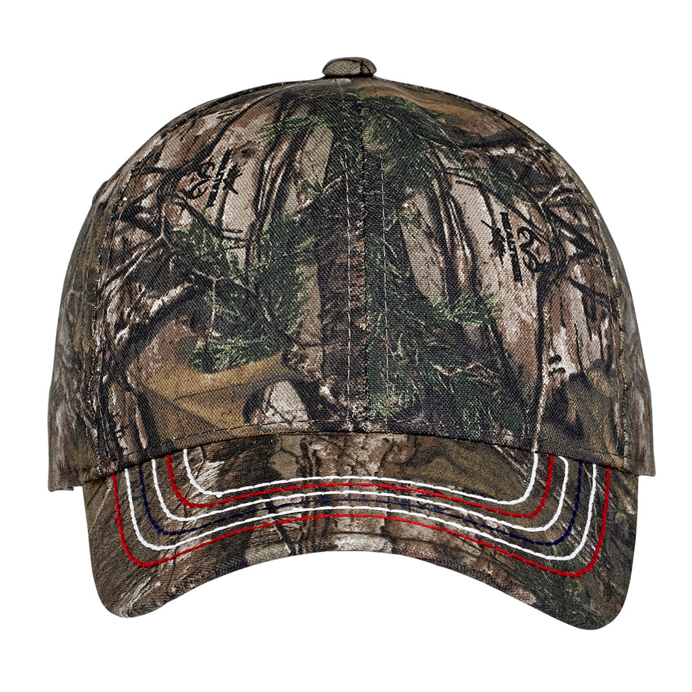 Port Authority Americana Contrast Stitch Camouflage Embroidered Cap - Realtree Xtra Print (PMS PATTERNED)