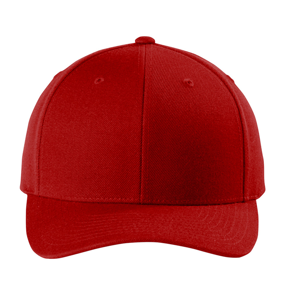 Sport-Tek Yupoong Curve Bill Snapback Embroidered Cap - True Red (PMS 200C)
