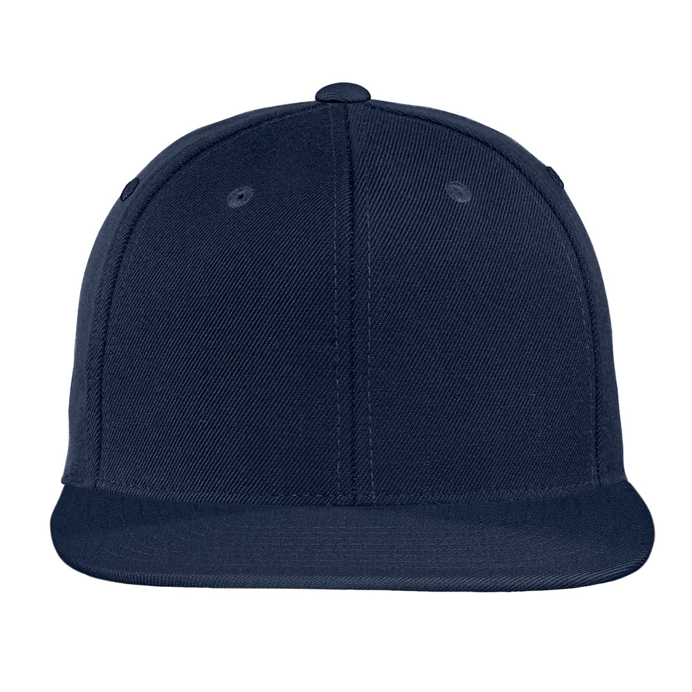 Sport-Tek Yupoong Flat Bill Snapback Embroidered Cap - True Navy Blue (PMS 533C)