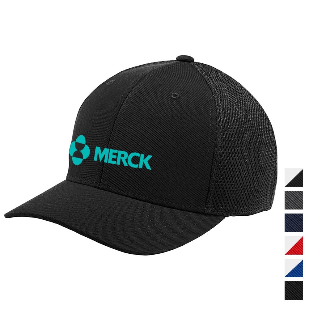 Sport-Tek Flexfit Air Mesh Back Embroidered Cap - Black/Black (PMS BLACK C)