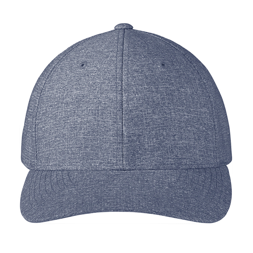 Port Authority Flexfit 110 Performance Snapback Embroidered Cap - Heather True Navy Blue (PMS 533C)