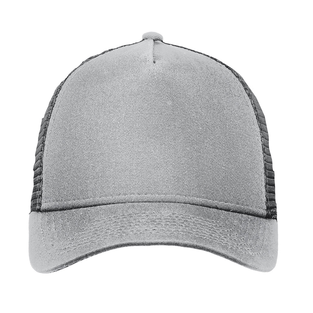 New Era Snapback Trucker Embroidered Cap - Grey/Grey (PMS COOL GRAY 6C)