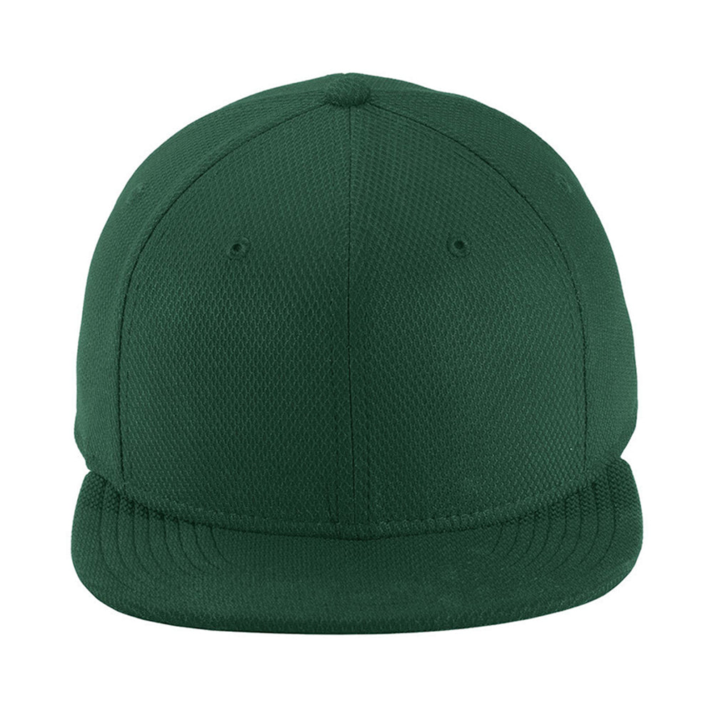New Era Original Fit Diamond Era Flat Bill Snapback Embroidered Cap - Dark Green