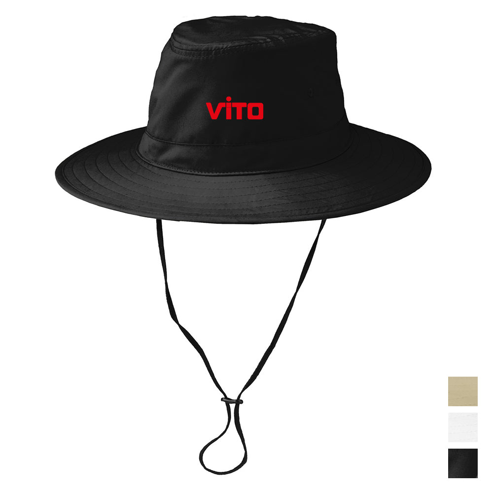 Port Authority Lifestyle Brim Embroidered Hat - Black