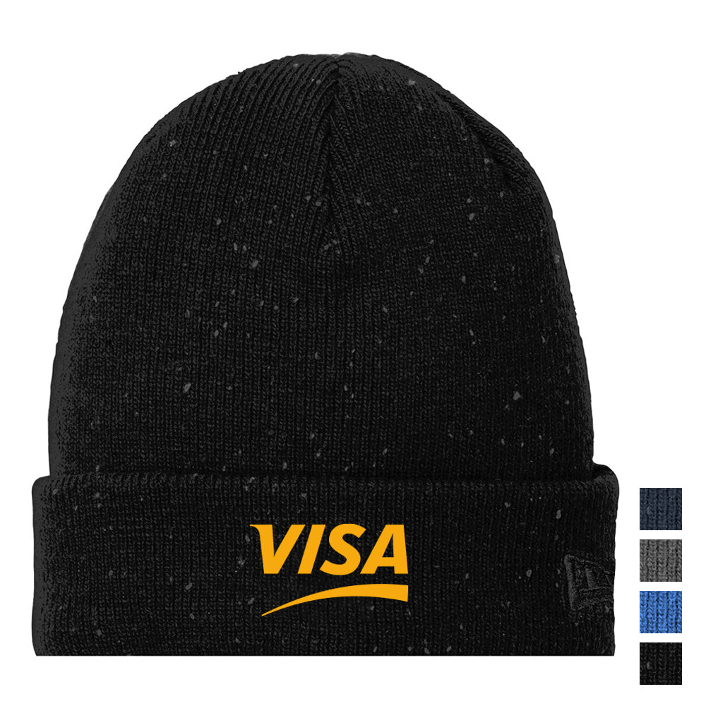 New Era Speckled Embroidered Beanie - Black/Graphite Grey