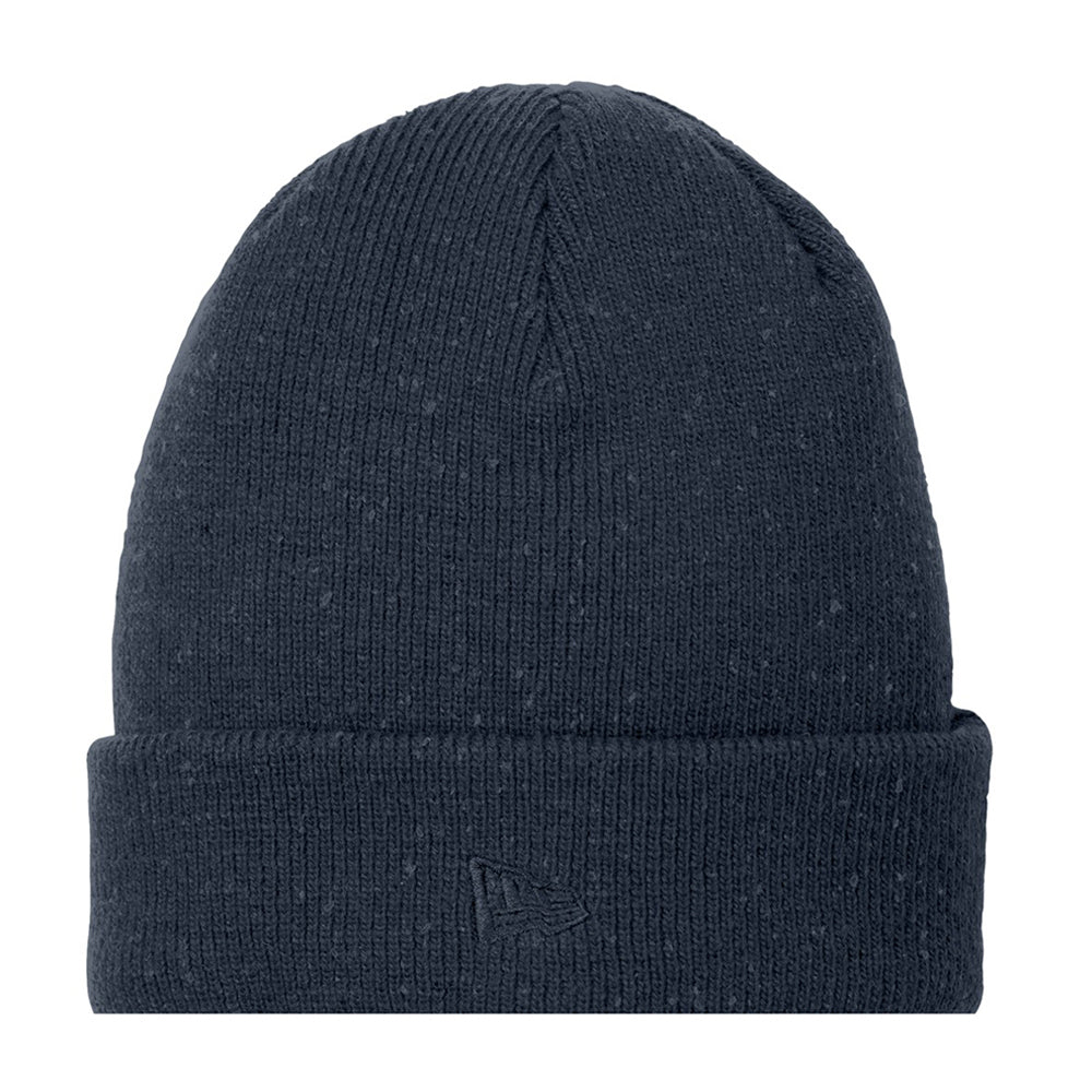 New Era Speckled Embroidered Beanie - Deep Navy Blue/Graphite Grey