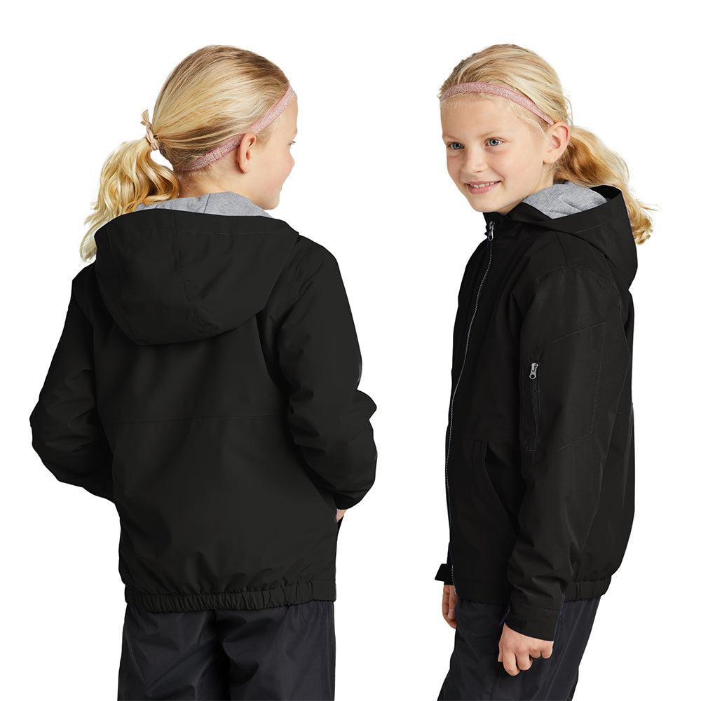 Sport-Tek Youth Waterproof Insulated Embroidered Jacket - Forest Green (PMS 553C)