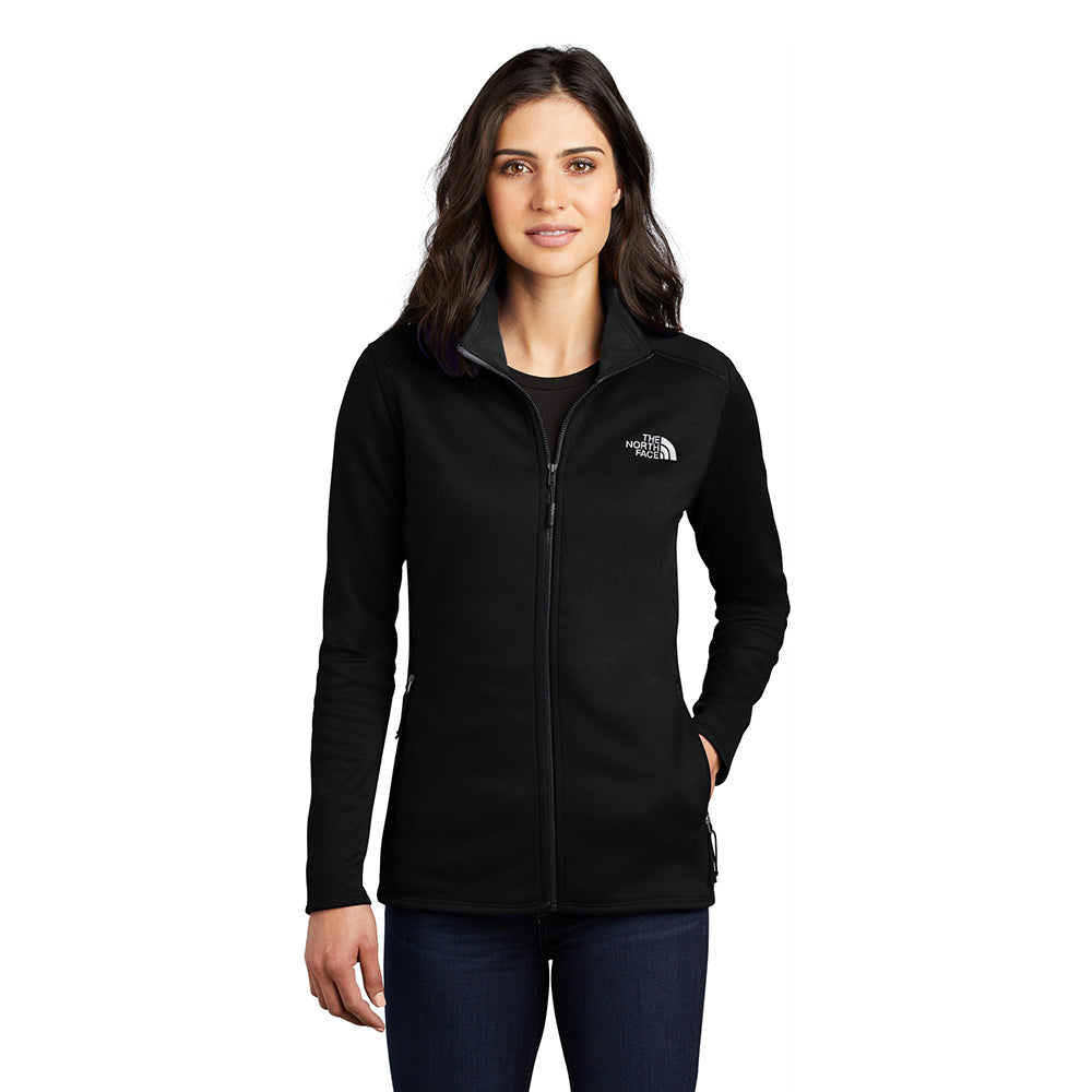 The North Face Women's Skyline Full-Zip Fleece Embroidered Jacket - TNF Dark Grey Heather (PMS BLACK 7C)