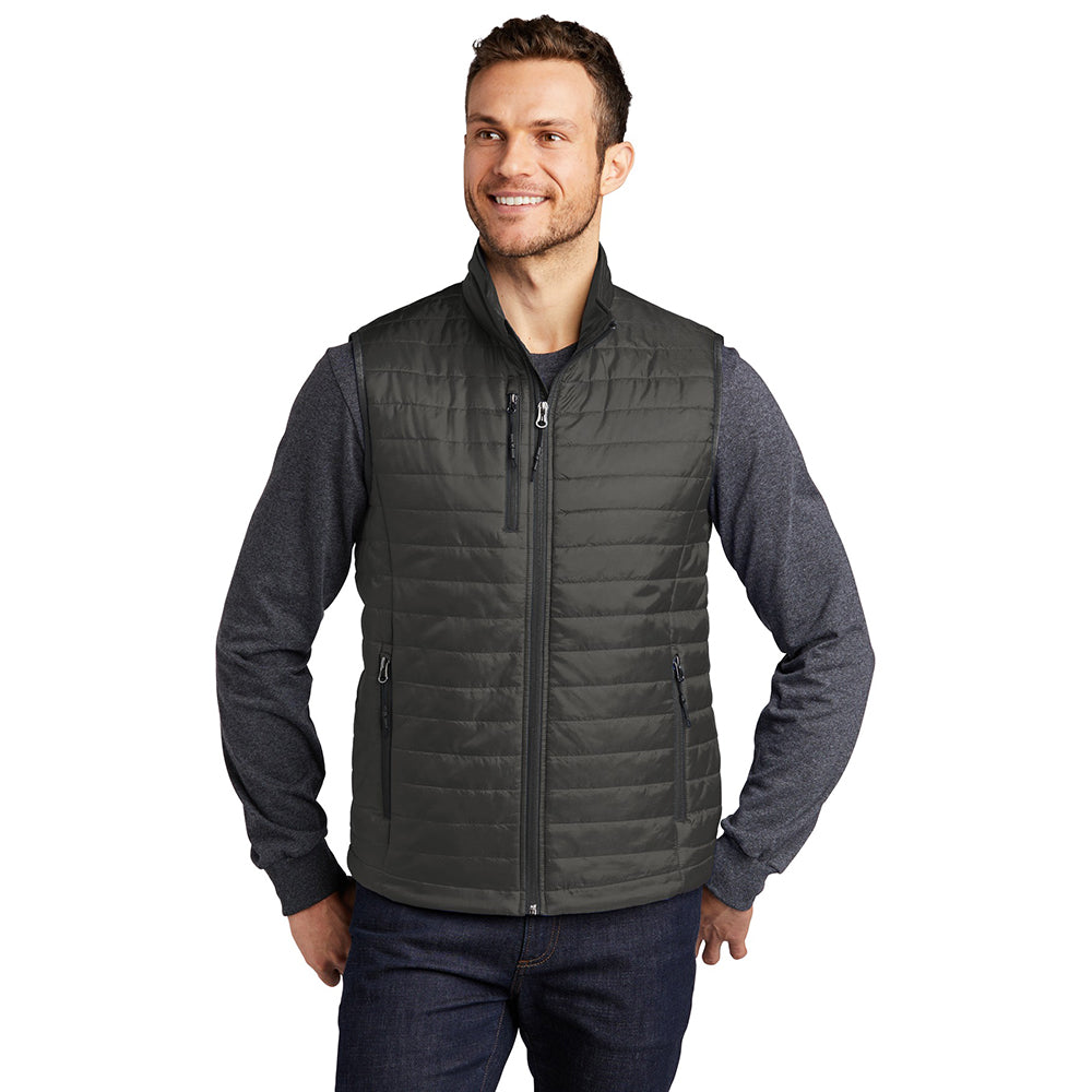 Port Authority Packable Puffy Embroidered Vest - Sterling Grey/Graphite Grey