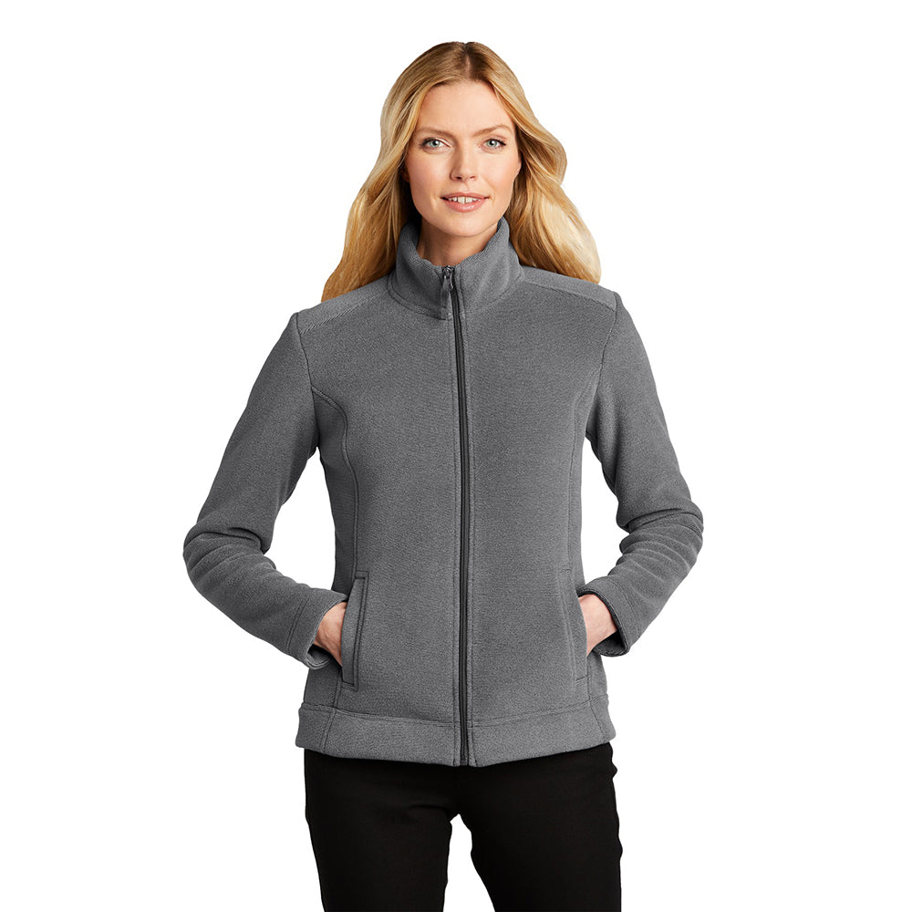 Port Authority Women's Ultra Warm Brushed Fleece Embroidered Jacket - Gusty Grey/Sterling Grey