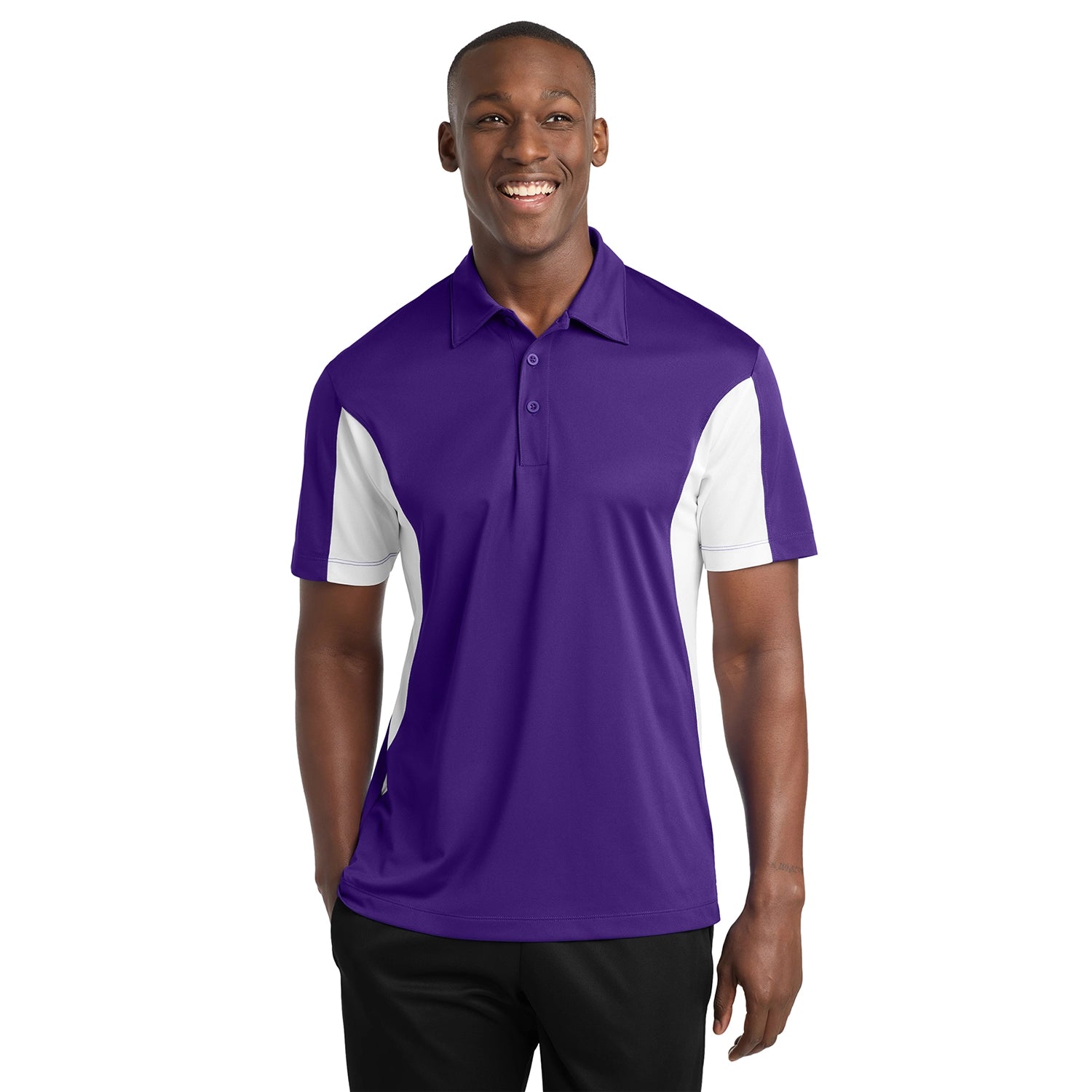 SportTek Side Blocked Micropique SportWick Polo