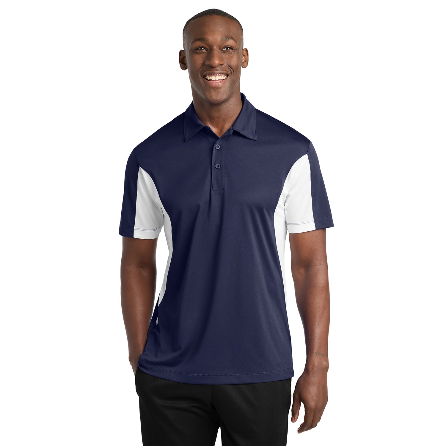 SportTek Side Blocked Micropique SportWick Polo