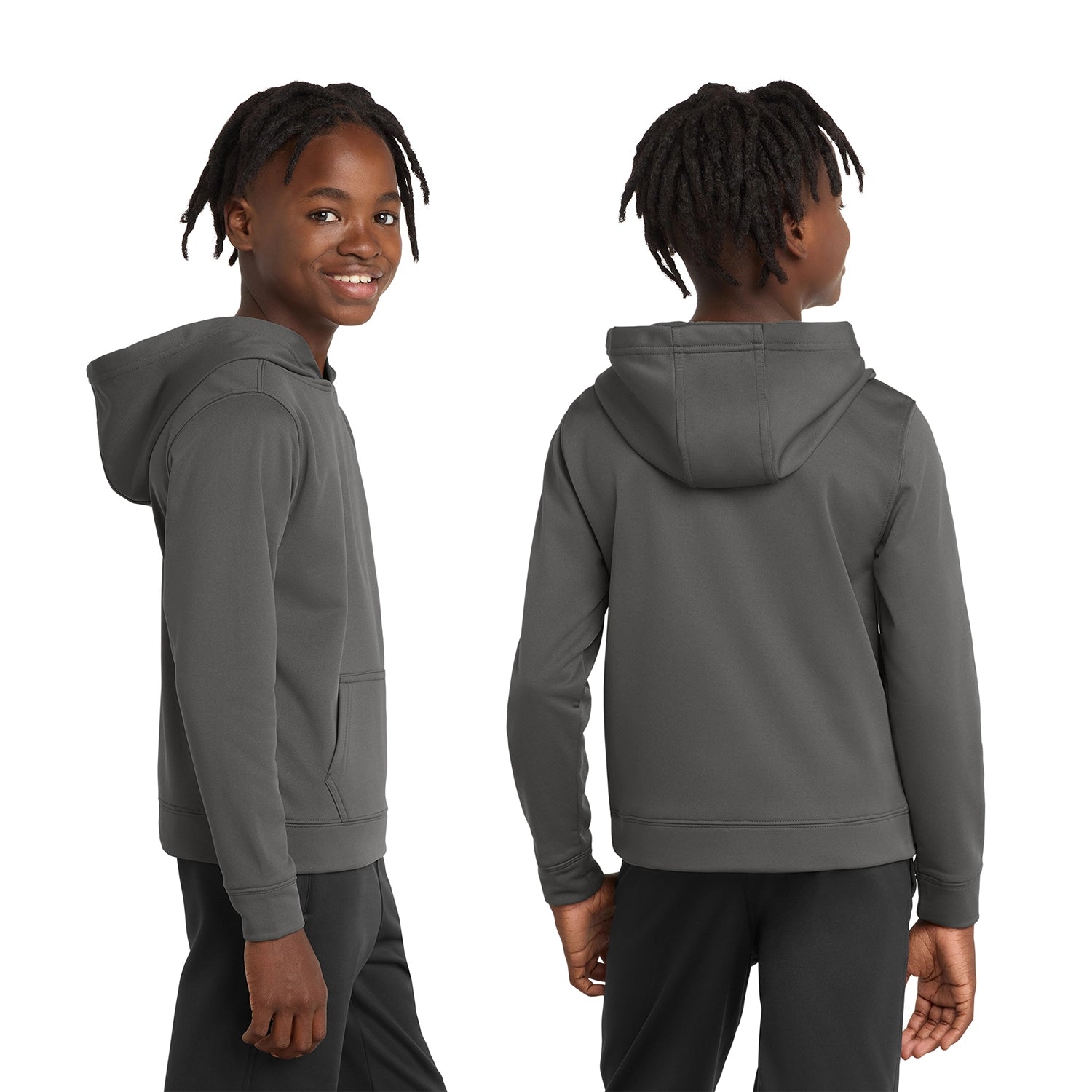 Port & Co Decorated Youth Performance Fleece Pullover Hooded Sweatshirt