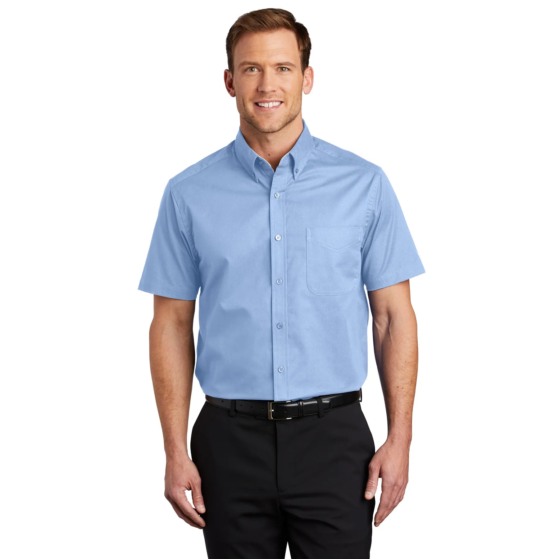 Port Authority Short Sleeve Easy Care Embroidered Shirt - Stone Beige