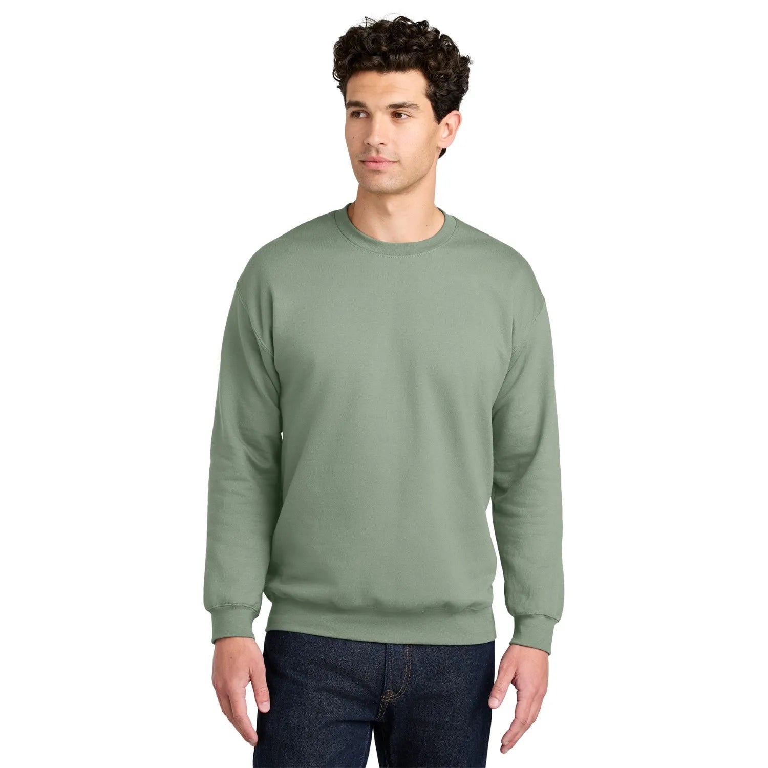 Gildan Softstyle Crewneck Sweatshirt Decorated - Sage Green
