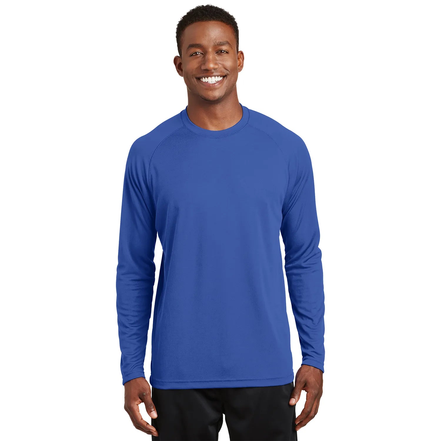 Sport-Tek Dry Zone Long Sleeve Raglan T-Shirt Decorated - True Royal Blue