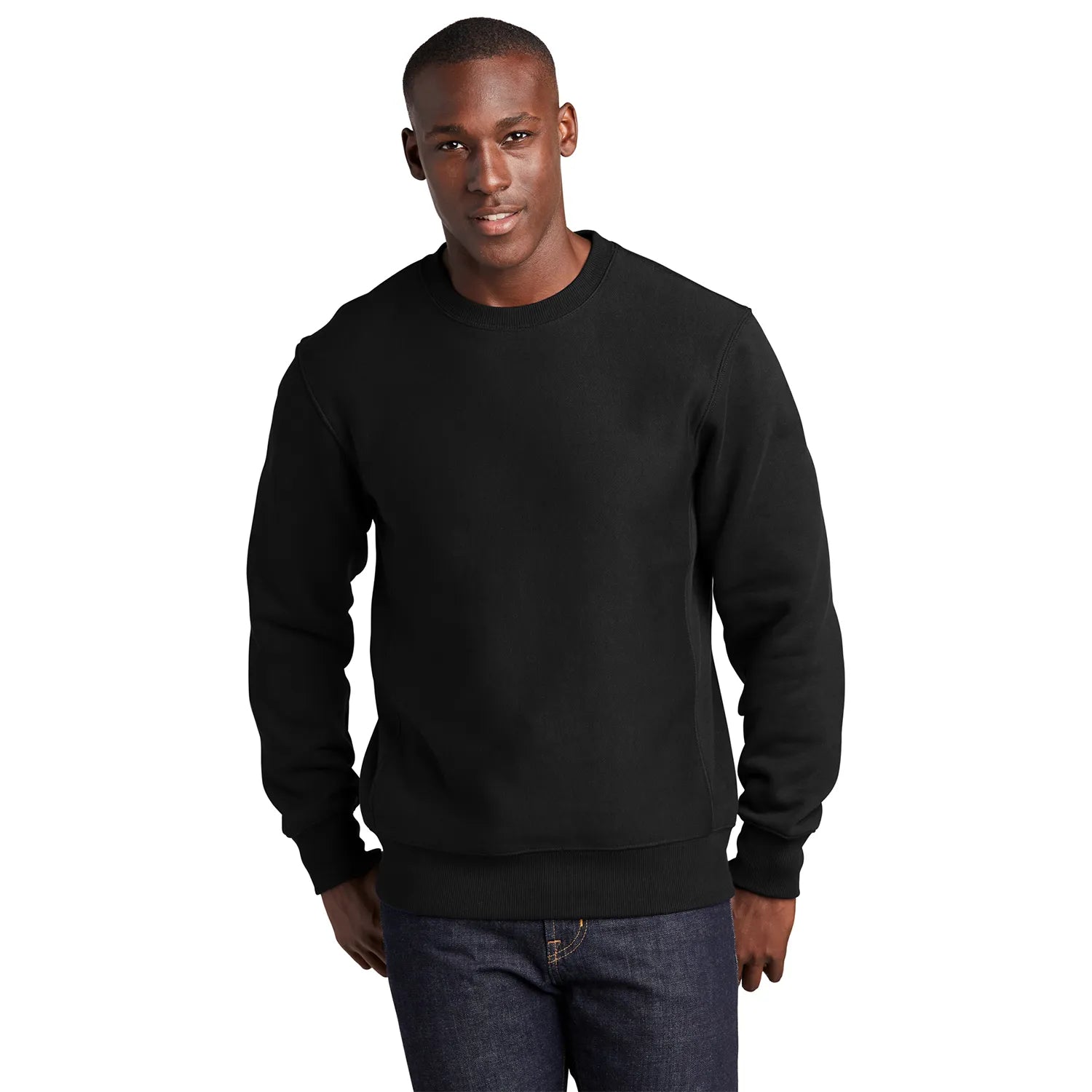 Sport-Tek Super Heavyweight Crewneck Sweatshirt Decorated - Black