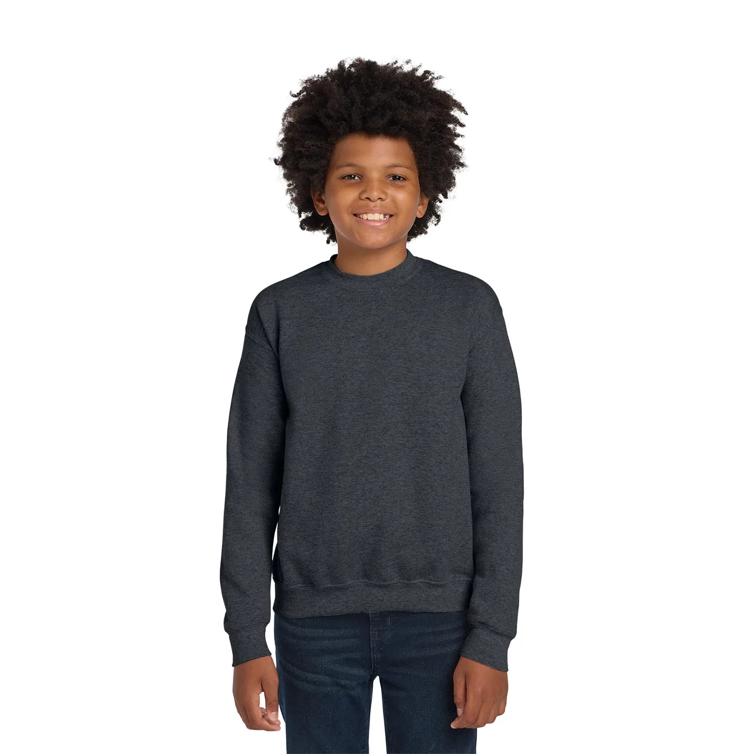 Gildan Gildan - Youth Heavy Blend Crewneck Sweatshirt - Dark Heather (PMS 7545C)