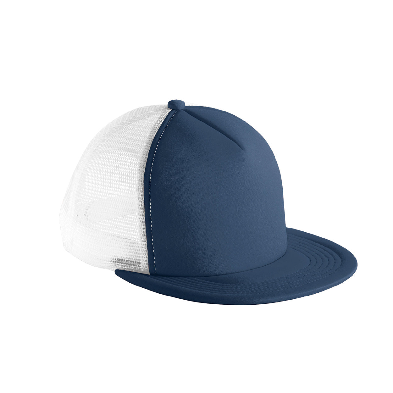 District Flat Bill Snapback Trucker Embroidered Cap