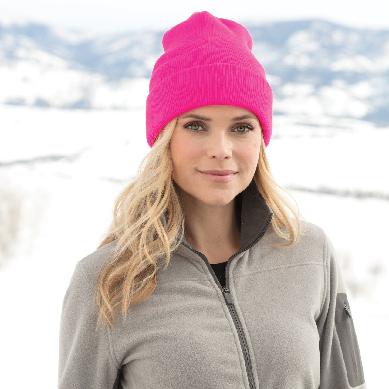 Port & Company Fleece-Lined Knit Embroidered Cap
