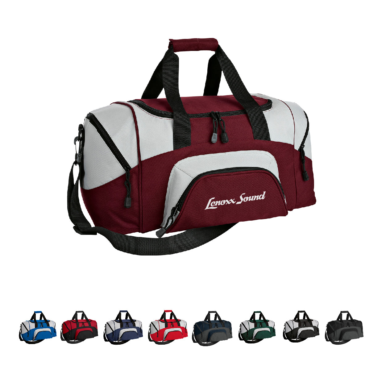Port Authority - Small Colorblock Embroidered Sport Duffel - True Royal Blue/Grey
