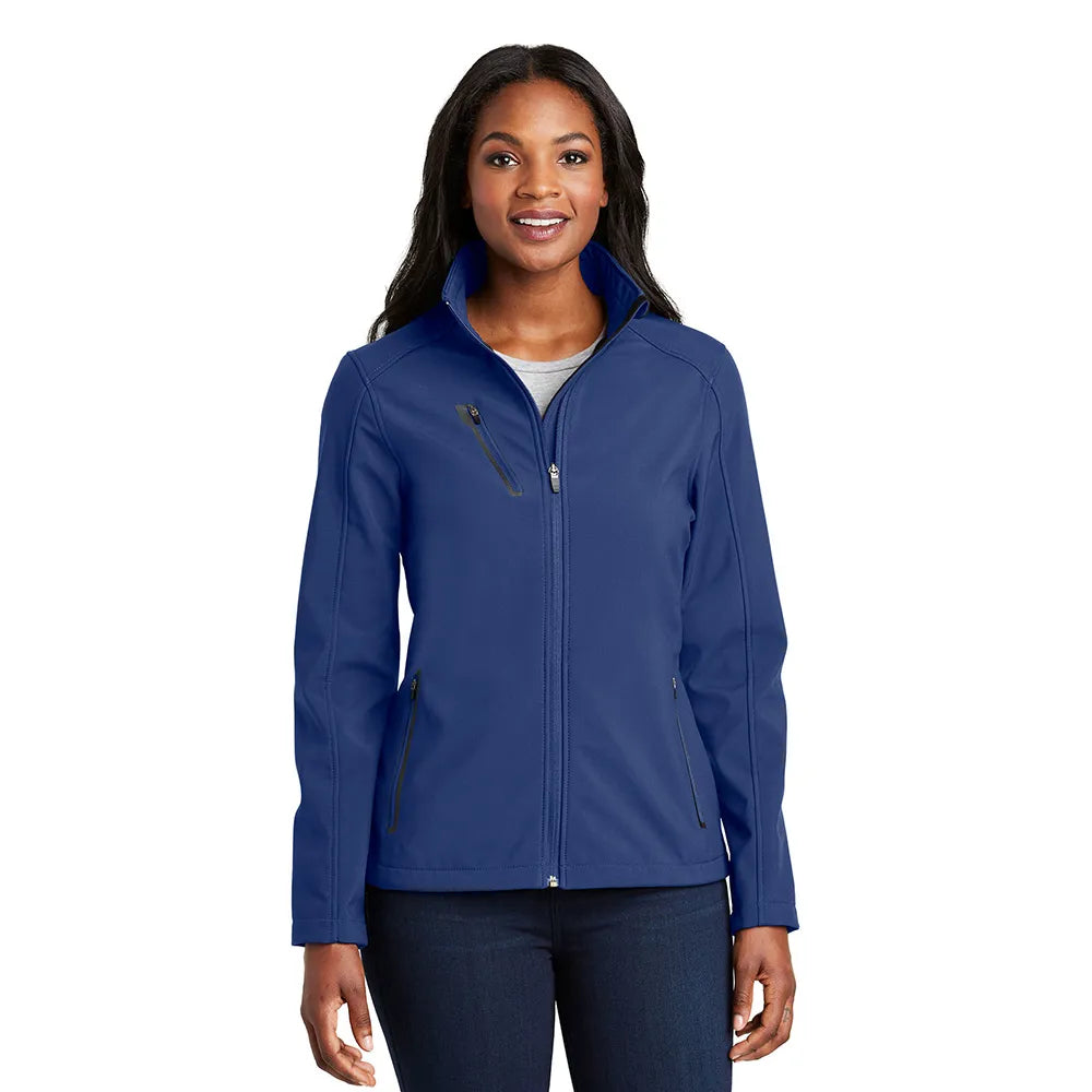 Port Authority Women's Welded Soft Shell Embroidered Jacket - Estate Blue (PMS 2767C)