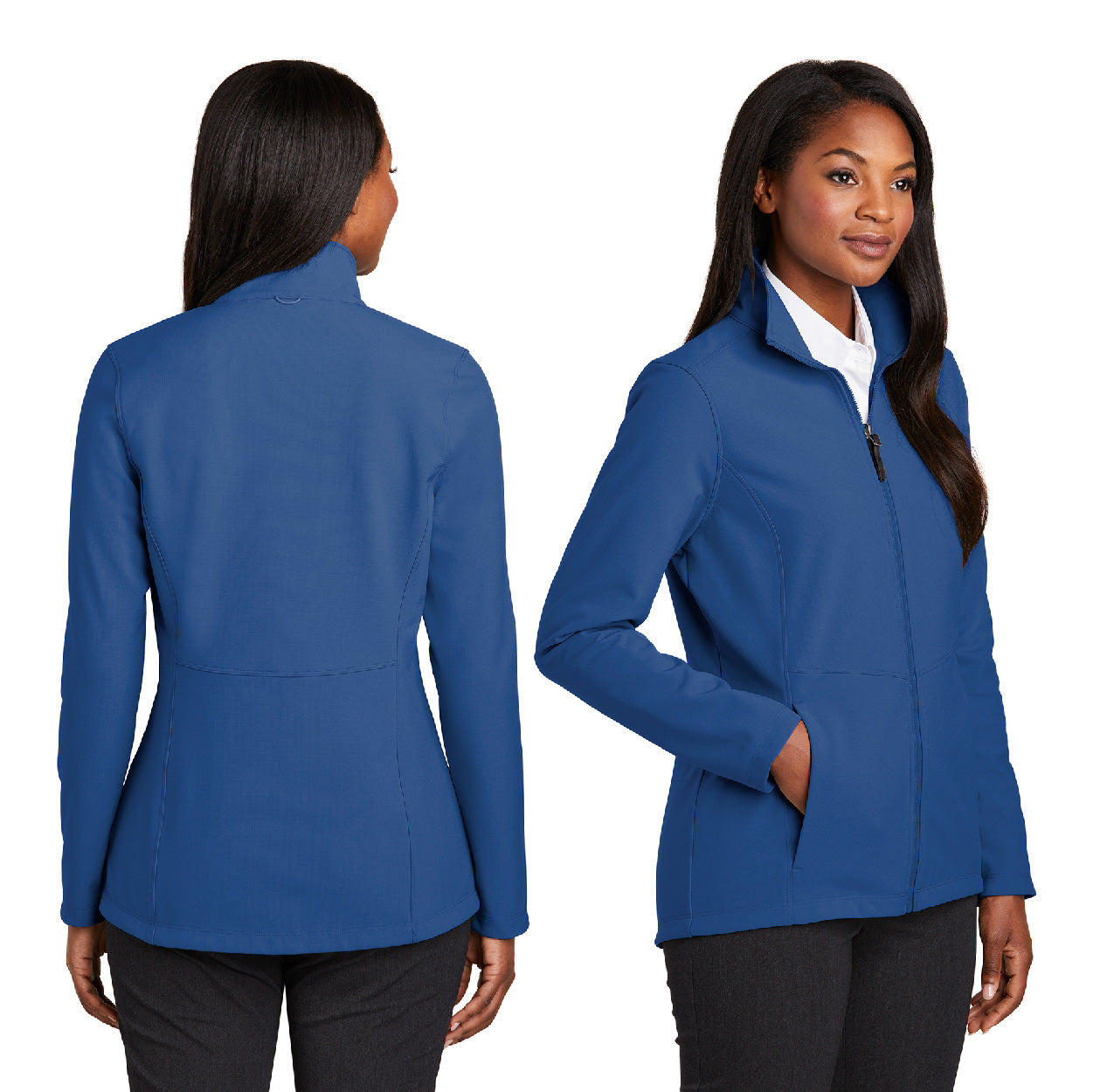 Port Authority Women's Collective Soft Shell Embroidered Jacket - Graphite Grey (PMS 7540C)