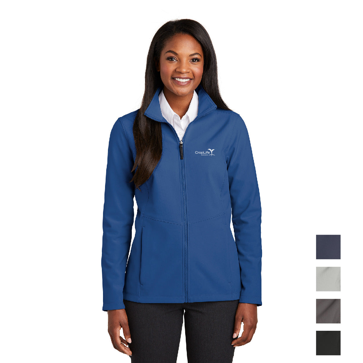Port Authority Women's Collective Soft Shell Embroidered Jacket - Deep Black (PMS BLACK C)