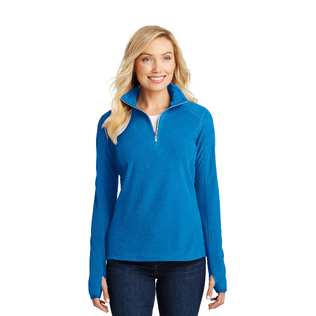 Port Authority Women's Microfleece 1/2-Zip Embroidered Pullover