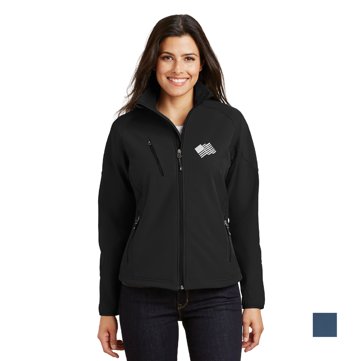 Port Authority Women's Textured Soft Shell Embroidered Jacket