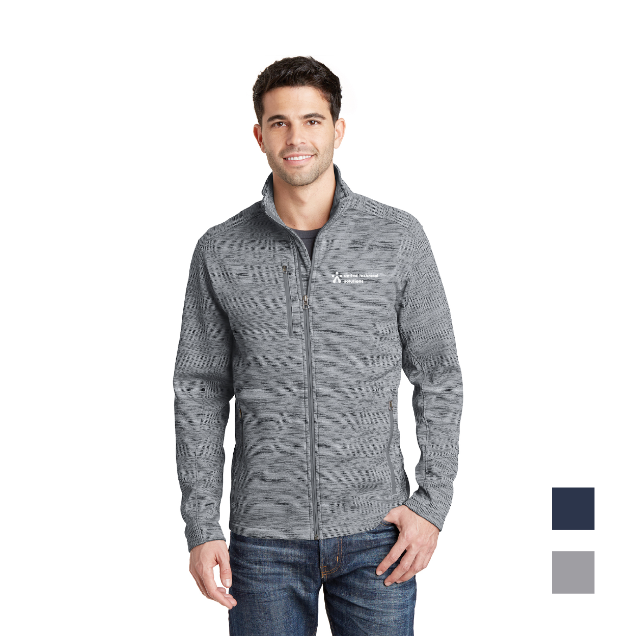 Port Authority Digi Stripe Fleece Embroidered Jacket