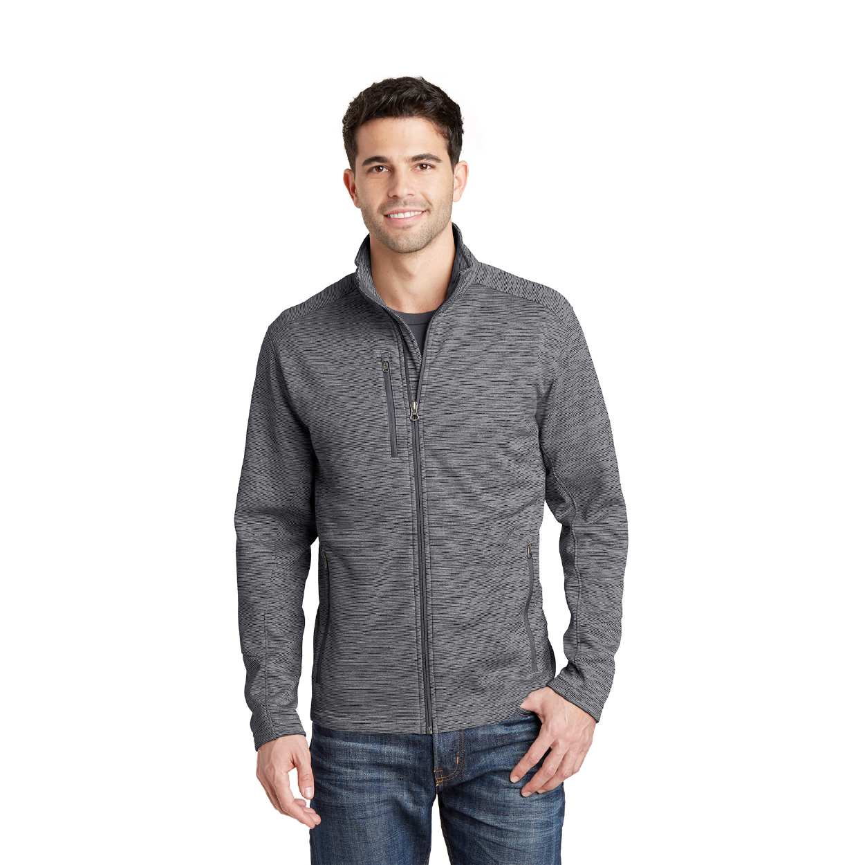 Port Authority Digi Stripe Fleece Embroidered Jacket