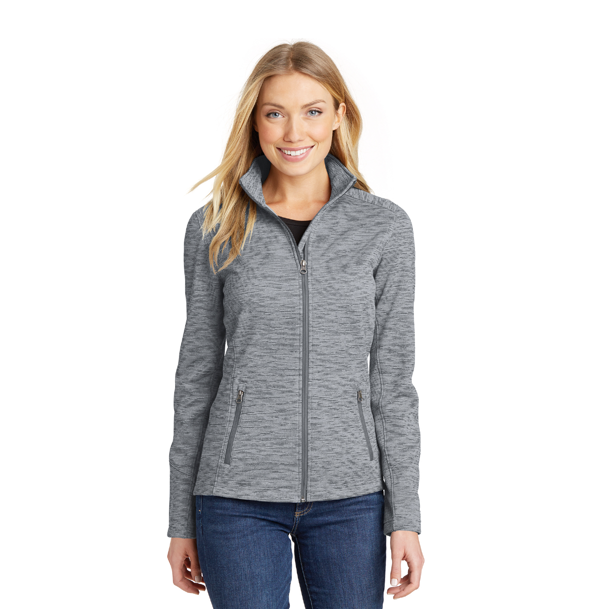 Port Authority Women's Digi Stripe Fleece Embroidered Jacket