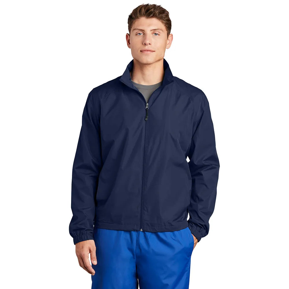 sport-tek-full-zip-wind-embroidered-jacket - True Navy Blue