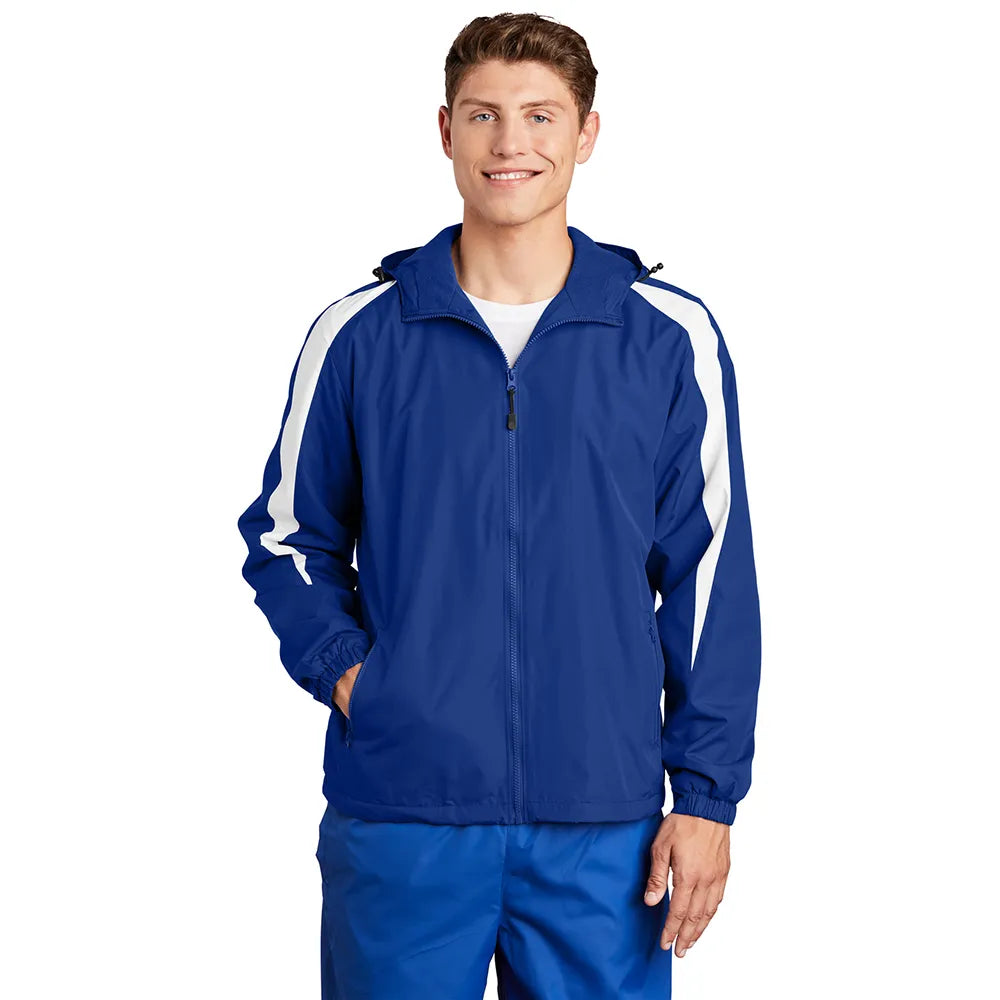 sport-tek-fleece-lined-colorblock-embroidered-jacket - True Royal Blue/White
