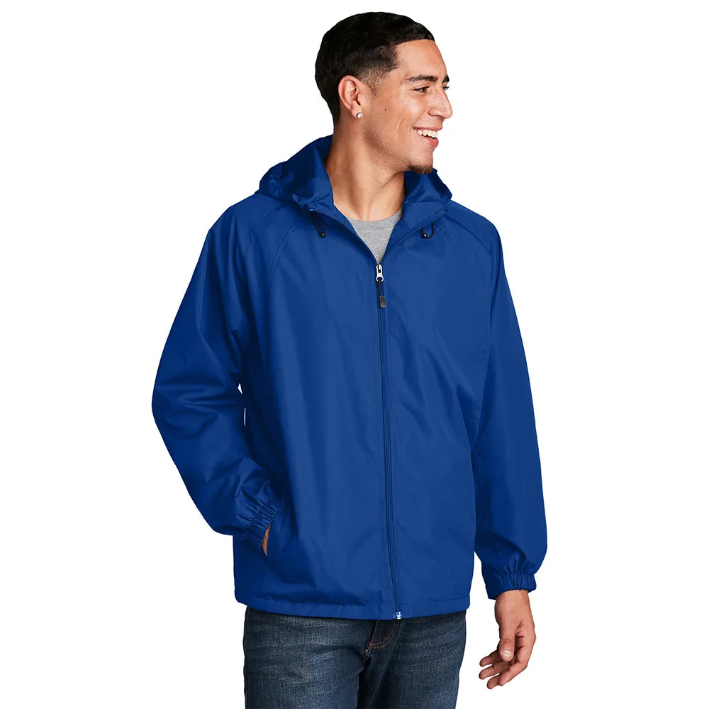 Sport-Tek Hooded Raglan Embroidered Jacket Decorated - True Royal Blue