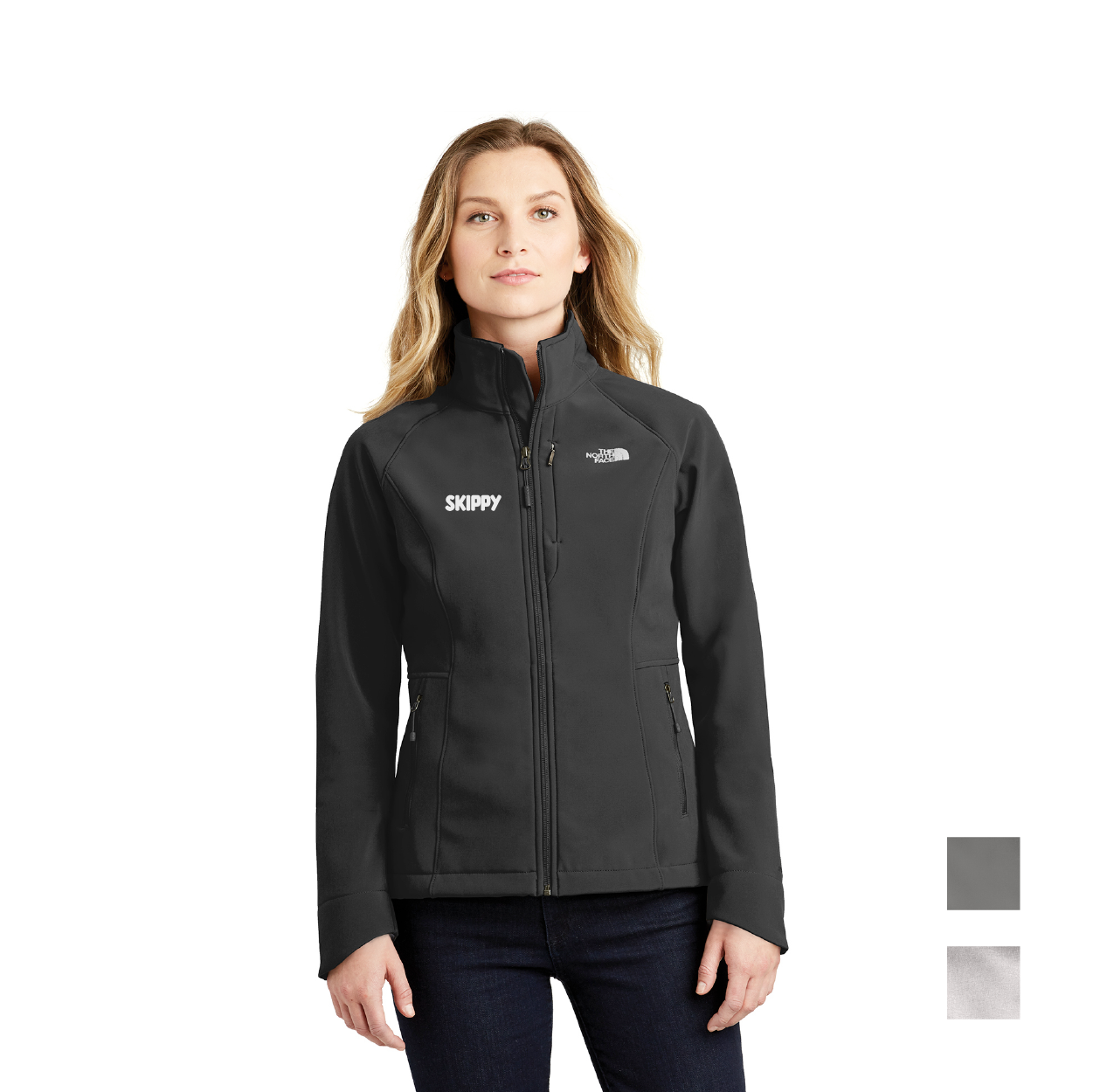 The North Face Women's Apex Barrier Soft Shell Embroidered Jacket - Asphalt Grey
