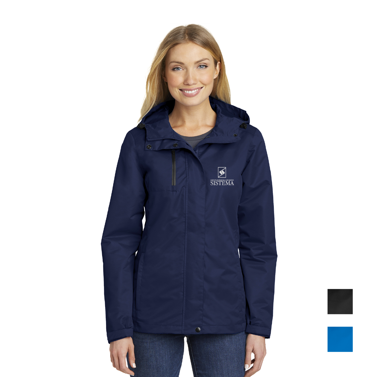 Port Authority Women's All-Conditions Embroidered Jacket - True Navy Blue