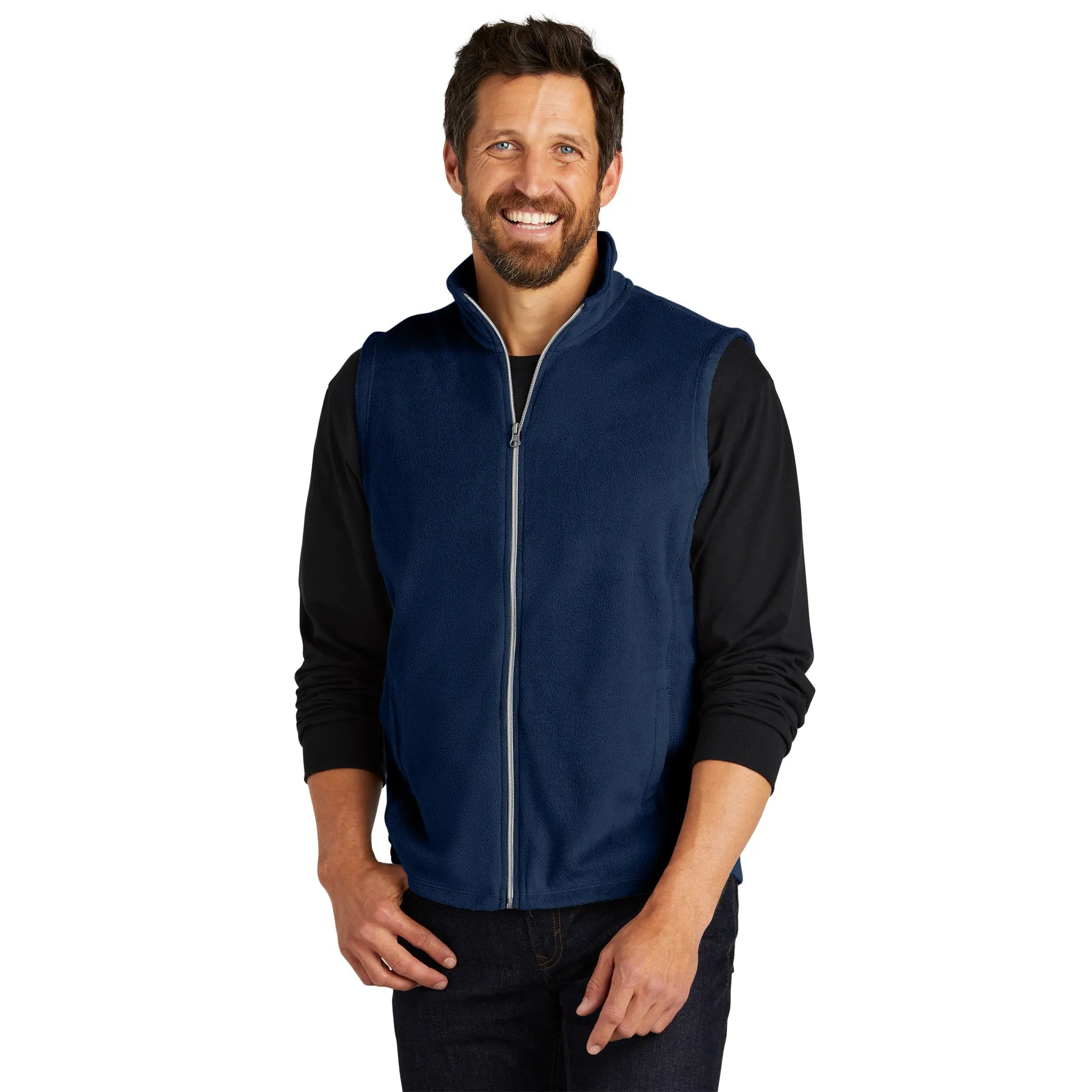 Port Authority Microfleece Embroidered Vest - True Navy Blue (PMS 5255C)