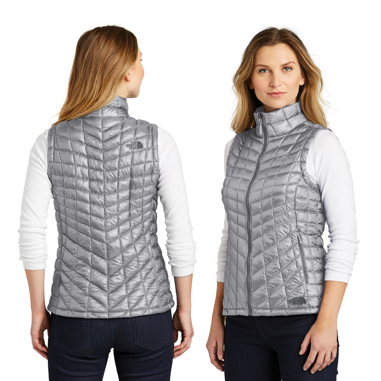 The North Face Women's ThermoBall Trekker Embroidered Vest - TNF Black (PMS BLACK C)