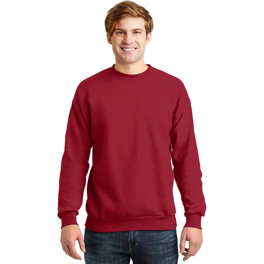 Hanes - EcoSmart Crewneck Sweatshirt Decorated - Deep Red (PMS 207C)