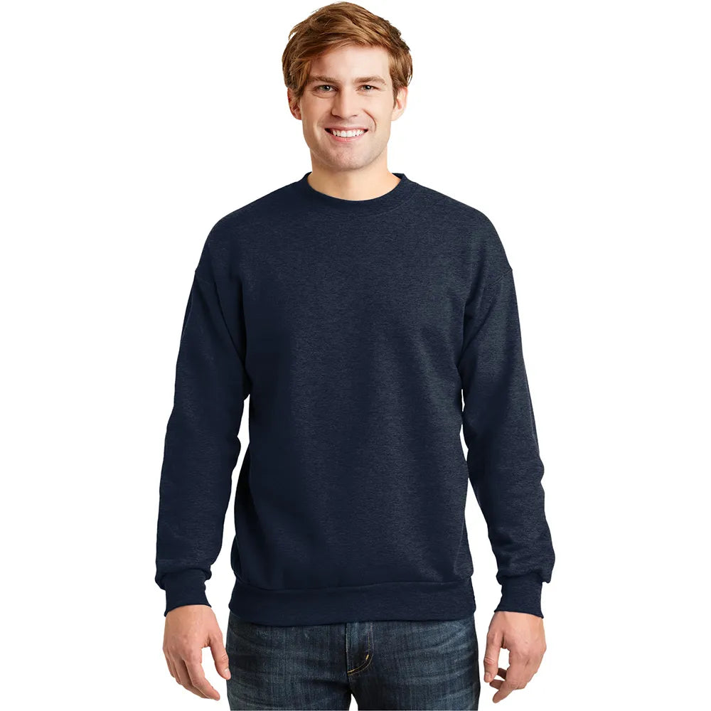 Hanes - EcoSmart Crewneck Sweatshirt Decorated - Heather Navy Blue