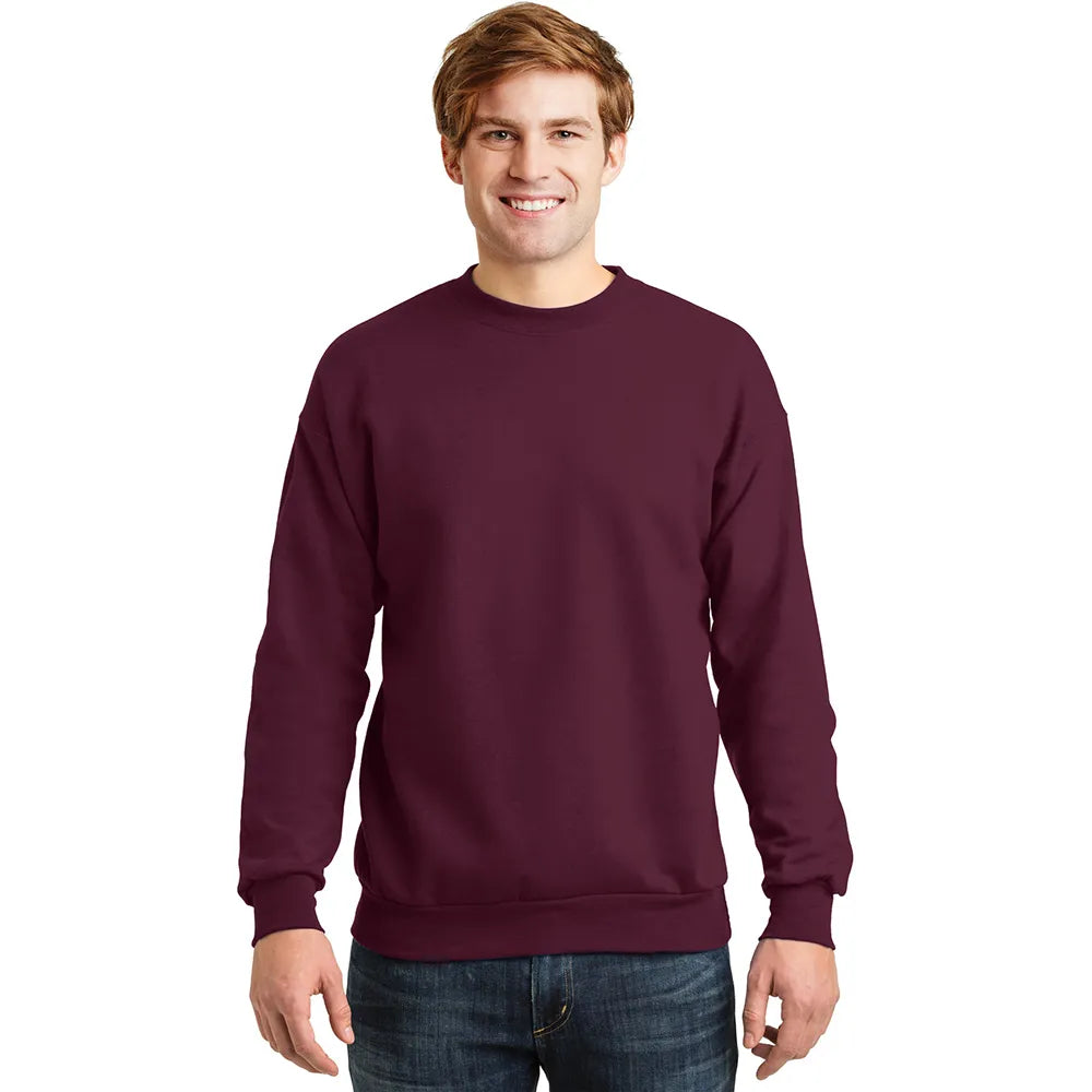 Hanes - EcoSmart Crewneck Sweatshirt Decorated - Maroon Red (PMS 504C)