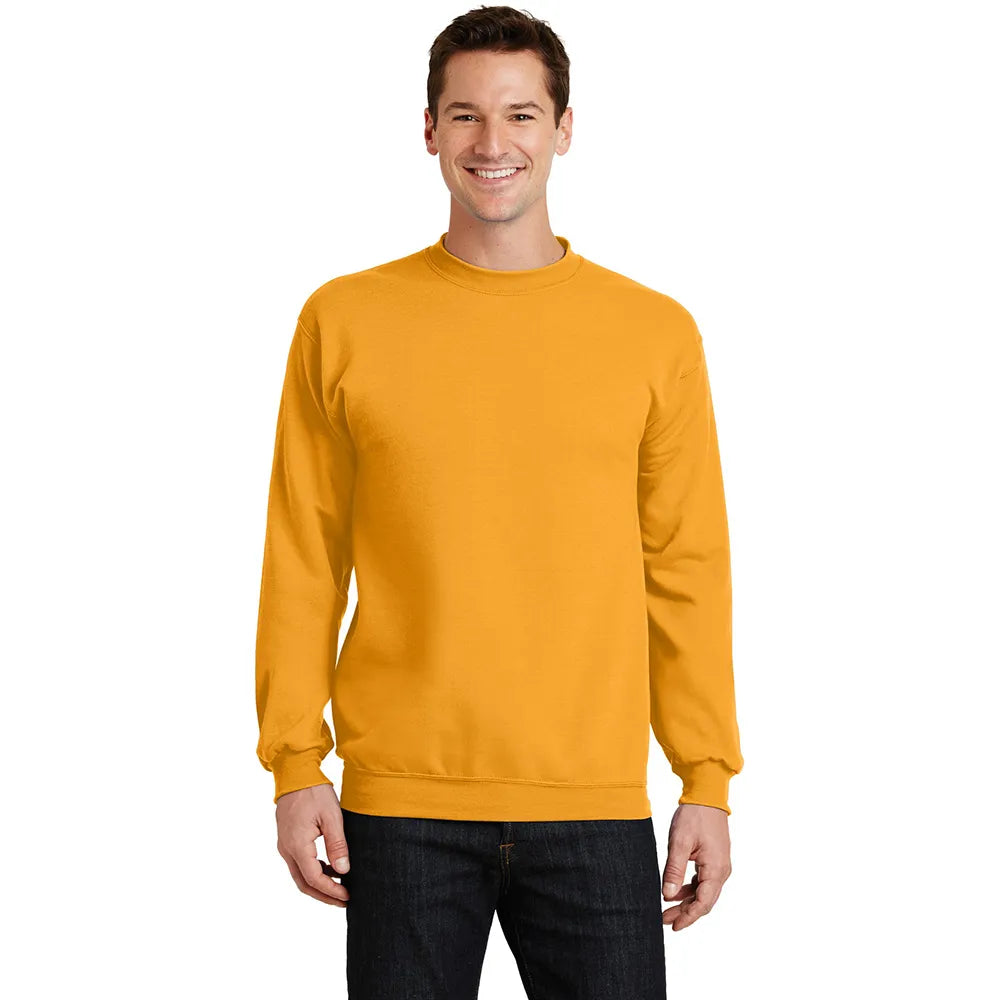 Port & Company Core Fleece Crewneck Sweatshirt Decorated - Gold