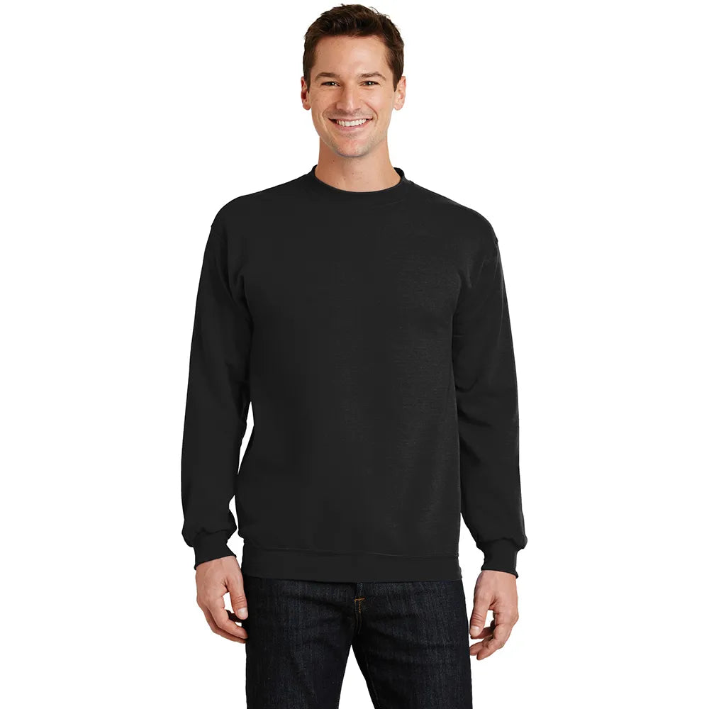 Port & Company Core Fleece Crewneck Sweatshirt Decorated - Jet Black